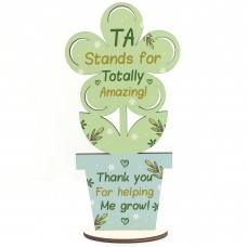 Amazing Teaching Assistant Gifts TA Wood Flower Thank You Gifts
