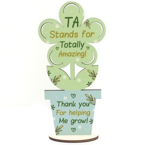 Amazing Teaching Assistant Gifts TA Wood Flower Thank You Gifts