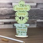 Amazing Teaching Assistant Gifts TA Wood Flower Thank You Gifts