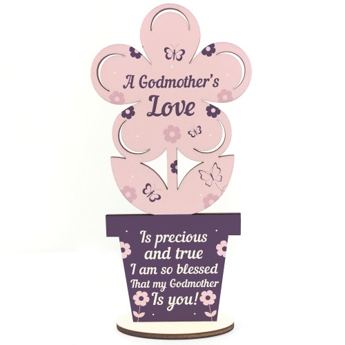 Godmother Gifts Thank You Gifts Wooden Flower Godmother Birthday