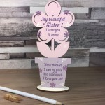 Sister Birthday Christmas Gifts Wooden Flower Best Friend Gift 