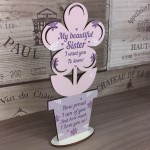 Sister Birthday Christmas Gifts Wooden Flower Best Friend Gift 