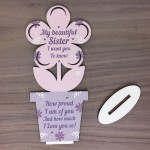 Sister Birthday Christmas Gifts Wooden Flower Best Friend Gift 