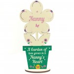 Nanny Gift Wood Flower Nanny Birthday Gift Grandparent Gifts