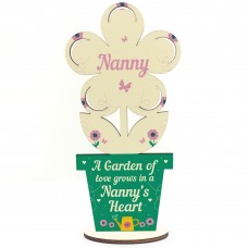 Nanny Gift Wood Flower Nanny Birthday Gift Grandparent Gifts