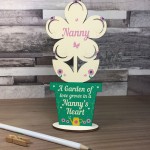 Nanny Gift Wood Flower Nanny Birthday Gift Grandparent Gifts