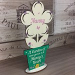 Nanny Gift Wood Flower Nanny Birthday Gift Grandparent Gifts