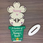 Nanny Gift Wood Flower Nanny Birthday Gift Grandparent Gifts