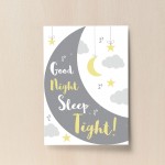 Grey Nursery Prints / Baby Room Nursery Wall Art Pictures Decor