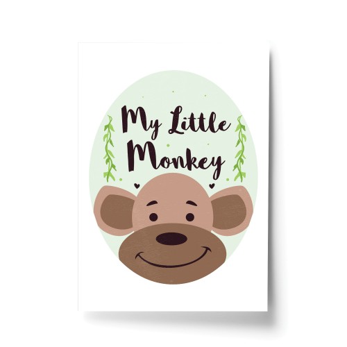 Cute Animal Prints For Nursery Monkey Picture Nursery Wall Art 