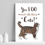 Funny Cat Print Funny Cat Sign Animal Print Home Decor Cat Gift