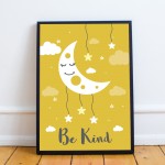 Yellow Framed Nursery Prints / Baby Nursery Room Wall Art Prints