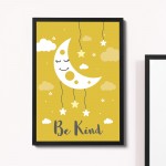 Yellow Framed Nursery Prints / Baby Nursery Room Wall Art Prints