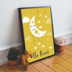 Yellow Framed Nursery Prints / Baby Nursery Room Wall Art Prints