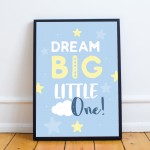 Blue Nursery Framed Prints / Nursery Wall Art Decor For Baby Boy