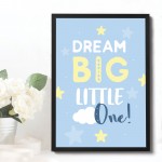 Blue Nursery Framed Prints / Nursery Wall Art Decor For Baby Boy