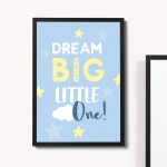 Blue Nursery Framed Prints / Nursery Wall Art Decor For Baby Boy