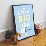 Blue Nursery Framed Prints / Nursery Wall Art Decor For Baby Boy