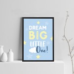 Blue Nursery Framed Prints / Nursery Wall Art Decor For Baby Boy