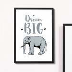 Safari Animal Framed Nursery Prints / Baby Room Nursery Wall Art