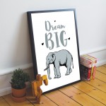 Safari Animal Framed Nursery Prints / Baby Room Nursery Wall Art