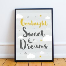 Grey Yellow Nursery Framed Prints Baby Room Decor Nursery Art