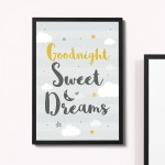 Grey Yellow Nursery Framed Prints Baby Room Decor Nursery Art