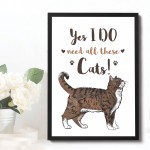 Cat Art Wall Print Bedroom Home Decoration Gift For Cat Lovers