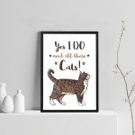 Cat Art Wall Print Bedroom Home Decoration Gift For Cat Lovers