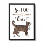 Cat Art Wall Print Bedroom Home Decoration Gift For Cat Lovers