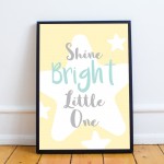 Yellow And Grey Nursery Prints Framed Girl Boy Bedroom Art