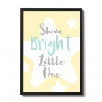 Yellow And Grey Nursery Prints Framed Girl Boy Bedroom Art