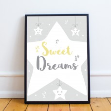 Grey Yellow Nursery Prints Baby Room Nursery Wall Art Baby Gifts