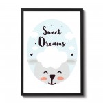 Cute Framed Nursery Animal Print Sweet Dreams Nursery Quote