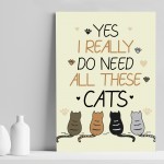 Cat Print Bedroom Wall Art Home Decor Funny Cat Sign Cat Gift
