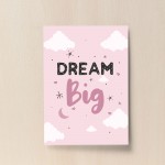 DREAM BIG Pink Bedroom Decor Girls Bedroom Nursery Accessories