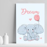 Cute Elephant Print For Girl / Boys Nursery Decor Nursery Art