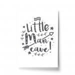 Little Man Cave Cute Nursery Prints Boy Bedroom Wall Art Decor