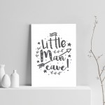 Little Man Cave Cute Nursery Prints Boy Bedroom Wall Art Decor
