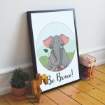 Framed Animal Elephant Print For Nursery Nursery Wall Art Decor