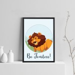 Framed Animal Lion Print For Nursery Nursery Wall Art Pictures