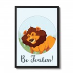 Framed Animal Lion Print For Nursery Nursery Wall Art Pictures