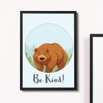 Animal Bear Framed Nursery Prints Wall Art For Nursery Baby Room