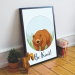 Animal Bear Framed Nursery Prints Wall Art For Nursery Baby Room
