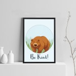 Animal Bear Framed Nursery Prints Wall Art For Nursery Baby Room