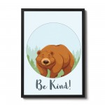 Animal Bear Framed Nursery Prints Wall Art For Nursery Baby Room