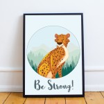 Animal Framed Prints For Nursery Cheetah Wall Art Decorations