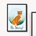 Animal Framed Prints For Nursery Cheetah Wall Art Decorations