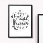 White Grey Nursery Framed Prints / Baby Bedroom Nursery Wall Art