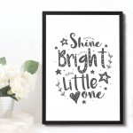 White Grey Nursery Framed Prints / Wall Art Decor For Nursery